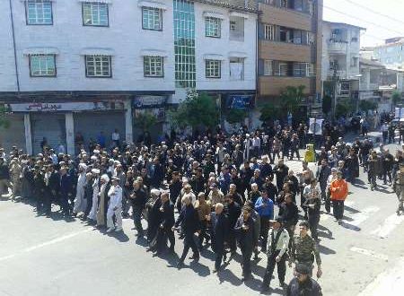 مردم آستارا در سالروز غروب خورشید جماران، عزاداری خیابانی کردند