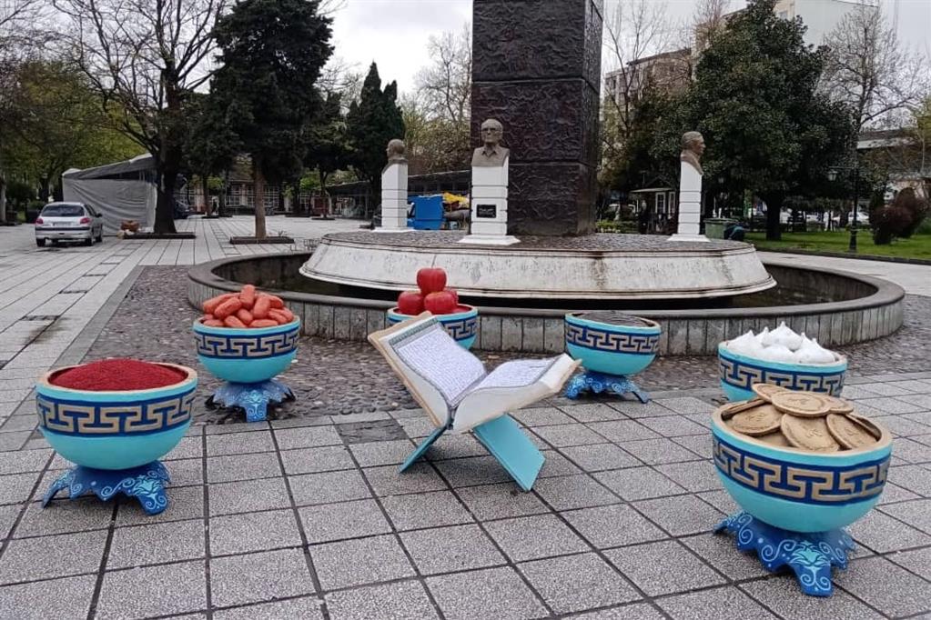 ۶۰ المان نوروزی در ۵۵ محله و پیاده‌ راه فرهنگی رشت نصب شده است