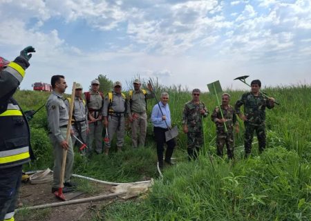 برگزاری بزرگترین مانور مشترک اطفای حریق تالاب بندر انزلی