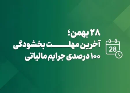 فردا آخرین مهلت بهره‌مندی از بخشودگی جرایم مالیاتی تا سقف ۷۰۰ میلیون تومان