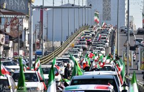 گزارش تصویری/ رژه خودرویی روز ۲۲ بهمن در رشت