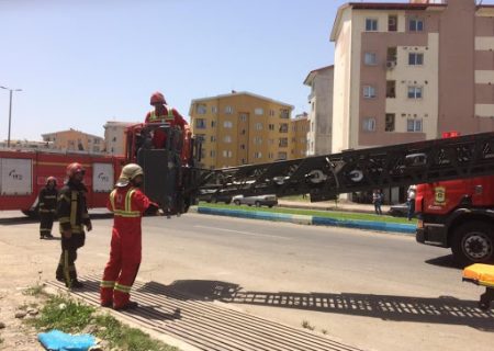 نجات کارگر ساختمانی در مسکن مهر رشت