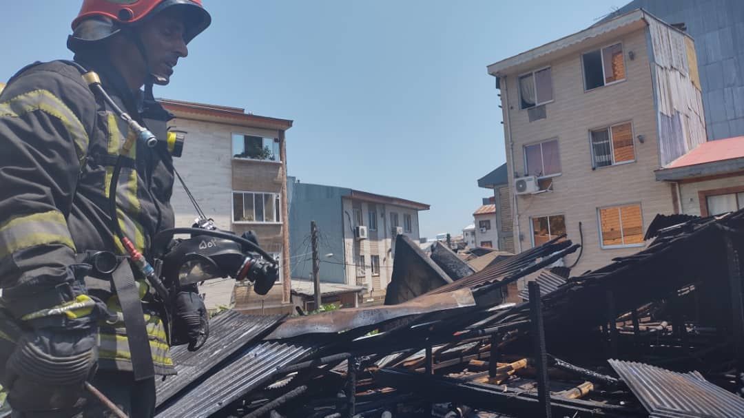 اتصال در سیستم سیم کشی برق باعث آتش سوزی شد