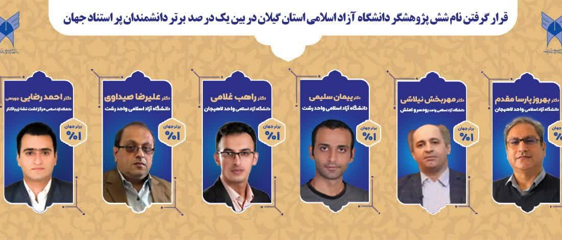 صدرنشینی دانشگاه آزاد اسلامی در گیلان بر اساس فهرست جدید پایگاه استنادی جهان اسلام