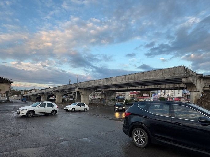 مراحل پایانی تیرگذاری مسیر برگشت تقاطع غیرهمسطح نیروی دریایی رشت