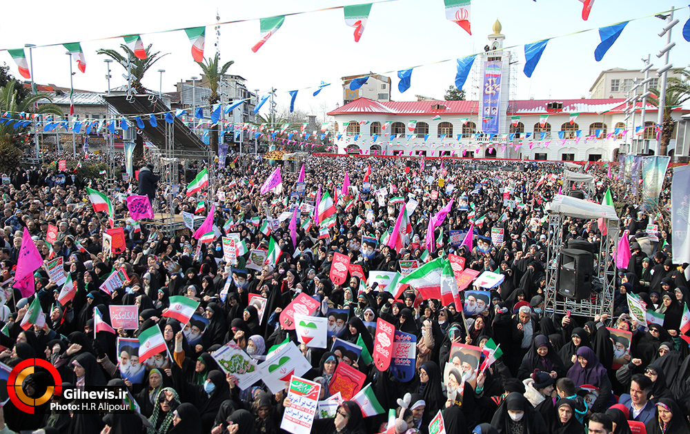 گزارش تصویری | راهپیمایی یوم‌الله ۲۲ بهمن در رشت