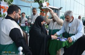 حضور خادمیاران رضوی گیلان در فرودگاه رشت