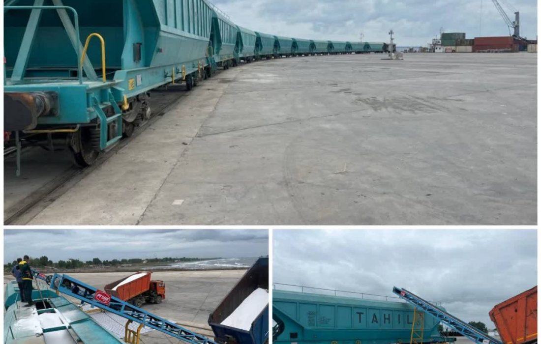 بارگیری و اعزام محموله ترانزیتی کود اوره از بندرکاسپین به مقصد ترکیه آغاز شد