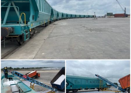 بارگیری و اعزام محموله ترانزیتی کود اوره از بندرکاسپین به مقصد ترکیه آغاز شد