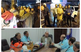 بازدید استاندار گیلان از مناطق دچار آب‌گرفتگی در بندر انزلی