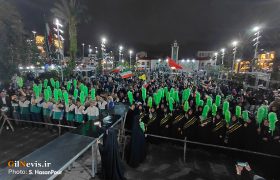 گزارش تصویری | اجتماع بزرگ امام رضایی‌ها در میدان شهدای ذهاب رشت